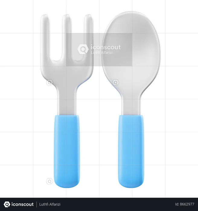 Spoon Fork  3D Icon