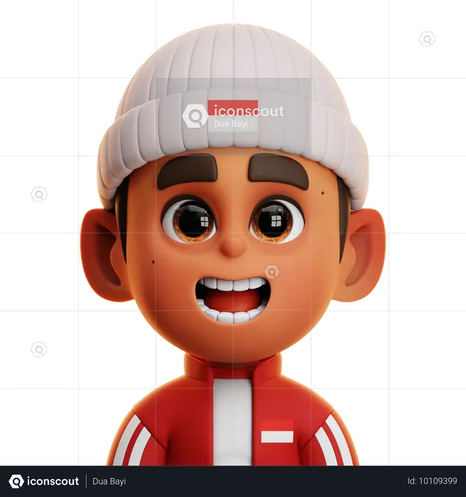 SPORT BOY WITH BEANIE  3D Icon