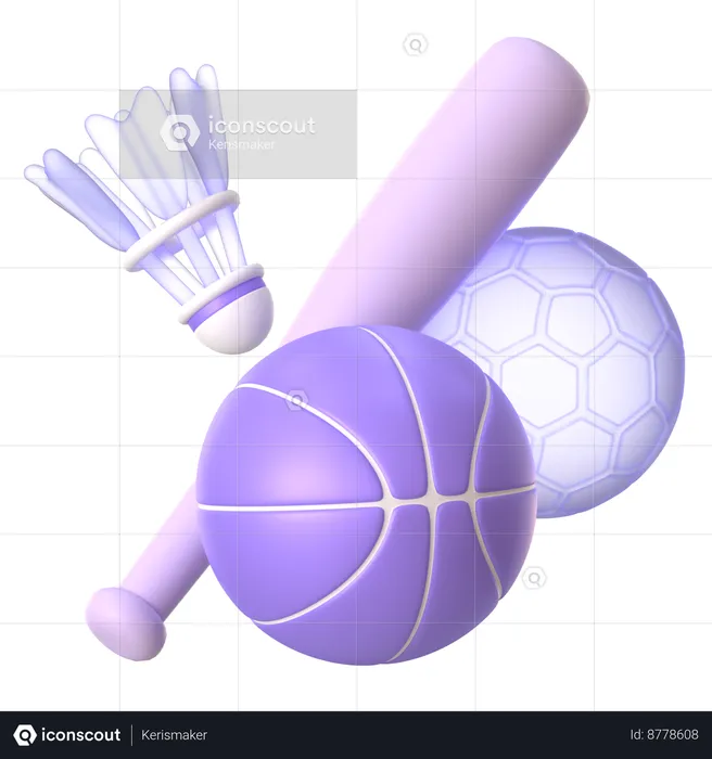 Sport Equipments  3D Icon