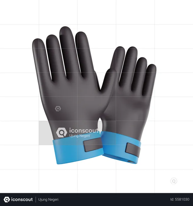 Sports Gloves  3D Icon