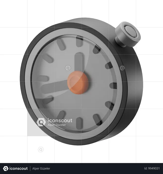 Sports Stopwatch  3D Icon