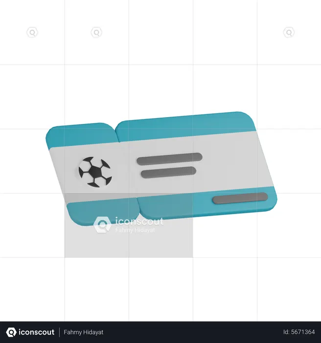 Sports Ticket  3D Icon