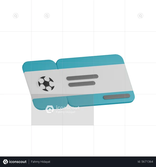 Sports Ticket  3D Icon