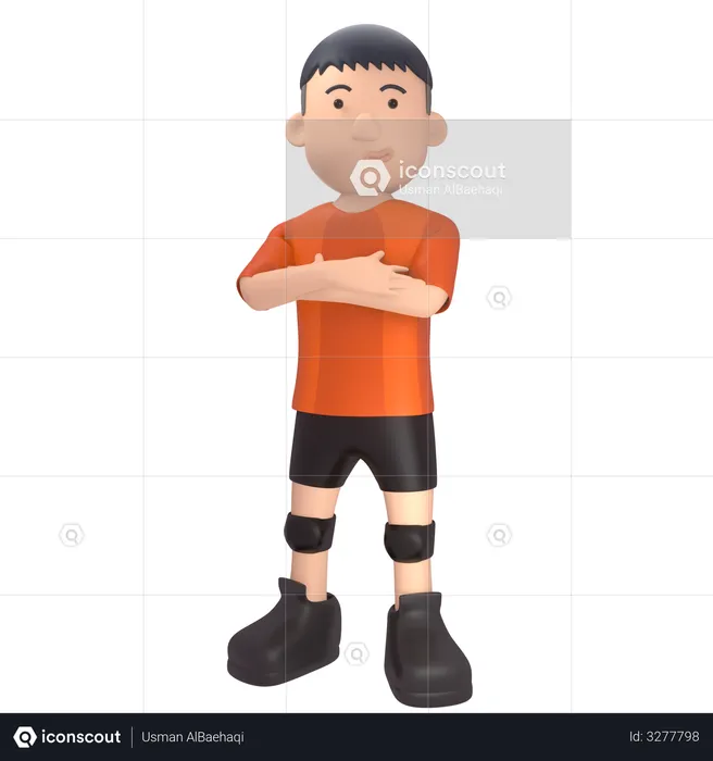 Sportsman  3D Illustration