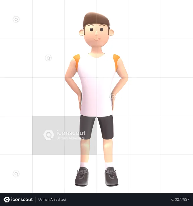 Sportsman  3D Illustration