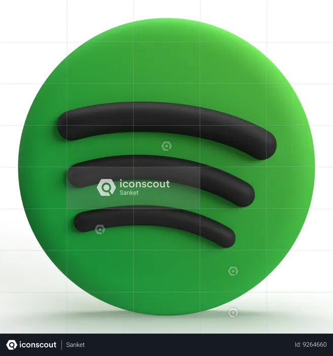 Spotify Logo 3D Icon