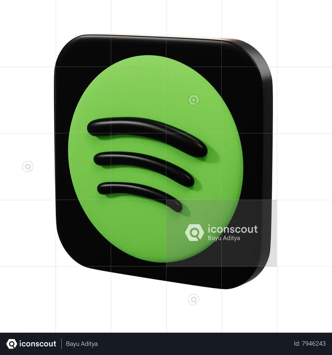Spotify Logo 3D Icon