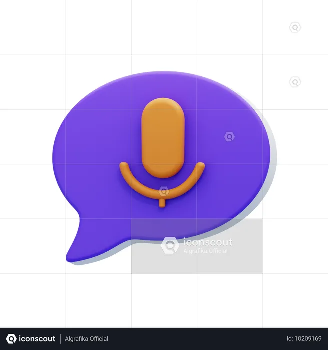 Voice-Chat-Blase  3D Icon