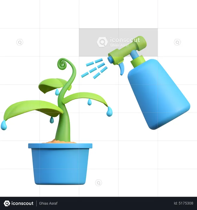 Spraying Water Plants  3D Icon