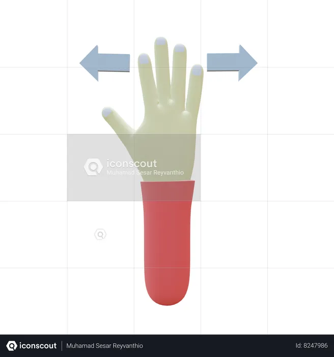 Spread Fingers Gesture  3D Icon