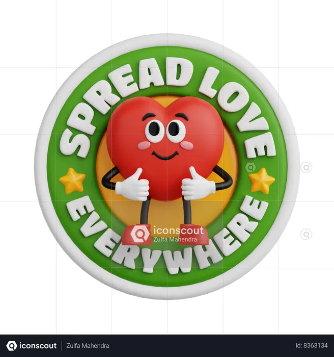 Spread Love  3D Icon