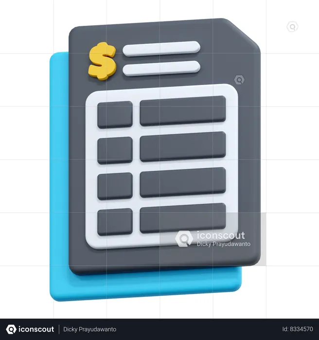 Spreadsheet  3D Icon