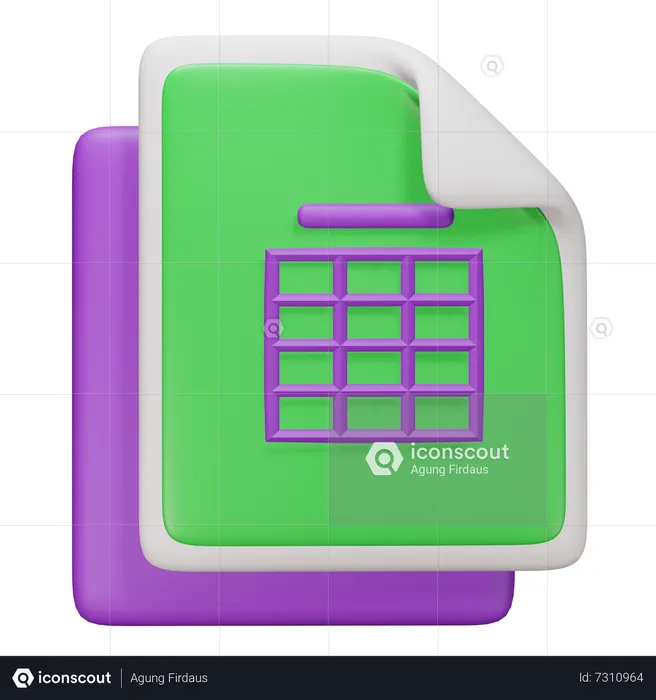 Spreadsheet  3D Icon