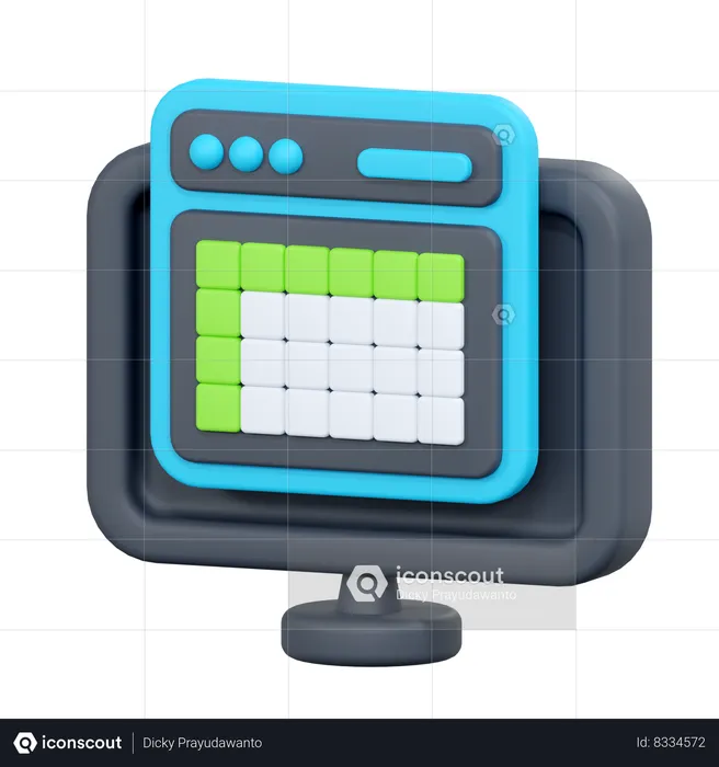 Spreadsheet  3D Icon