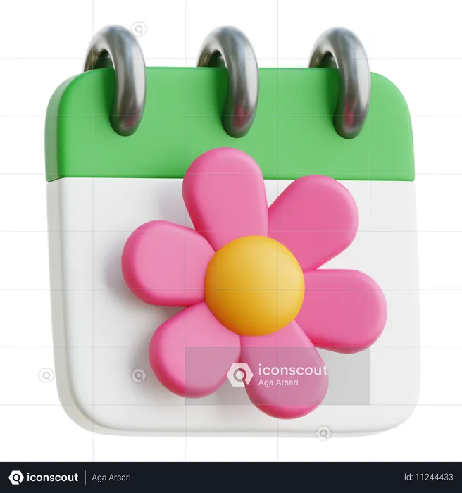 Spring Calendar  3D Icon