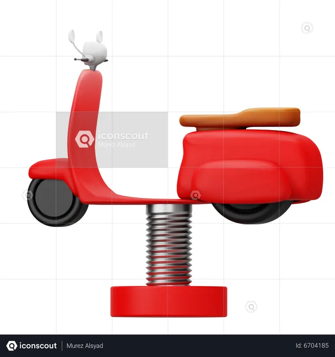 Spring Rocking Scooter  3D Icon
