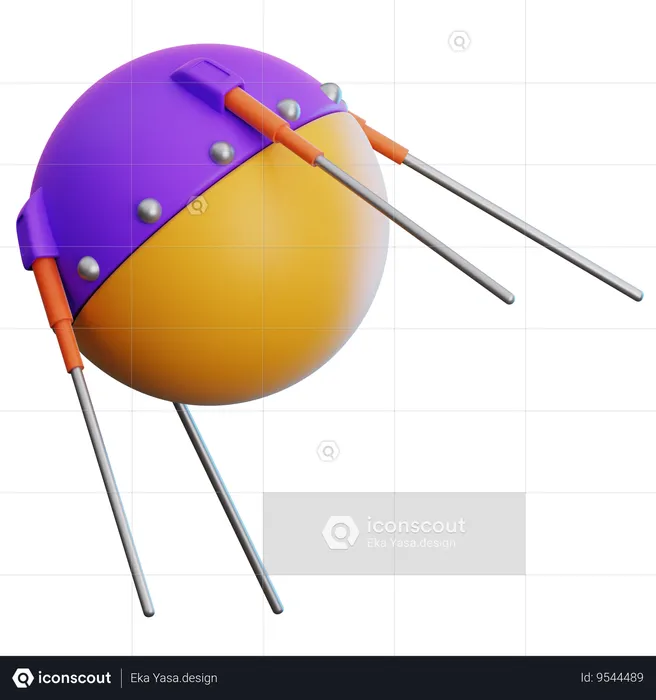 Sputnik  3D Icon