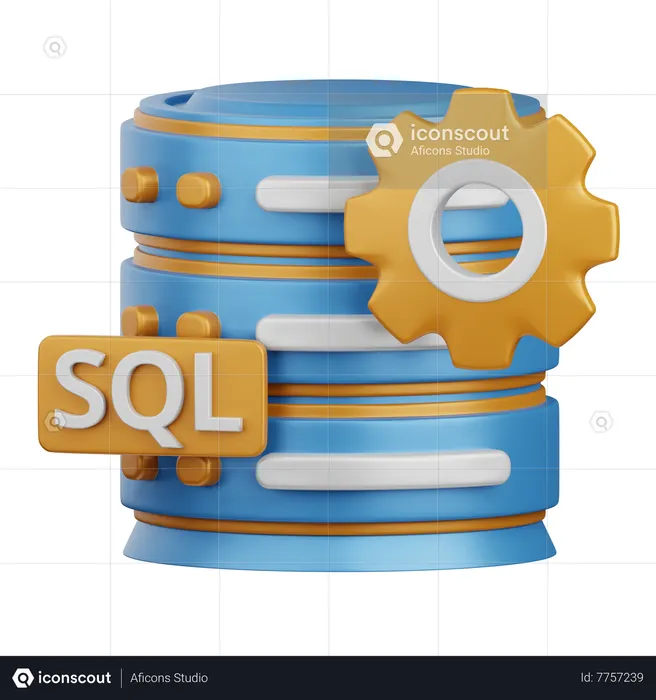 SQL 3D Icon - Free Download Design & Development 3D Icons | IconScout