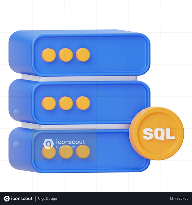 SQL Database  3D Icon