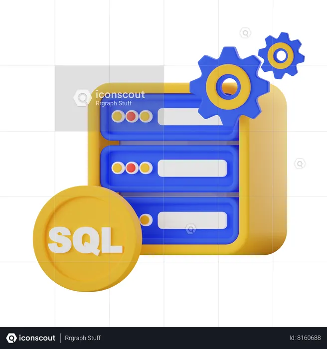 Sql Database 3D Icon download in PNG, OBJ or Blend format