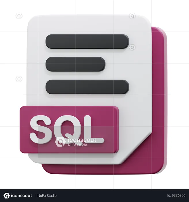 SQL FILE 3D Icon - Free Download Files & Folders 3D Icons | IconScout