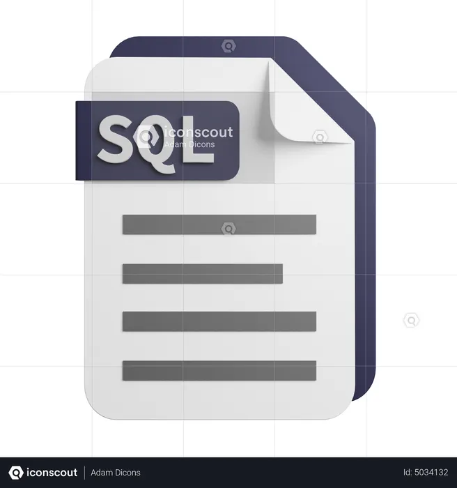 Sql File 3D Icon - Free Download Files & Folders 3D Icons | IconScout