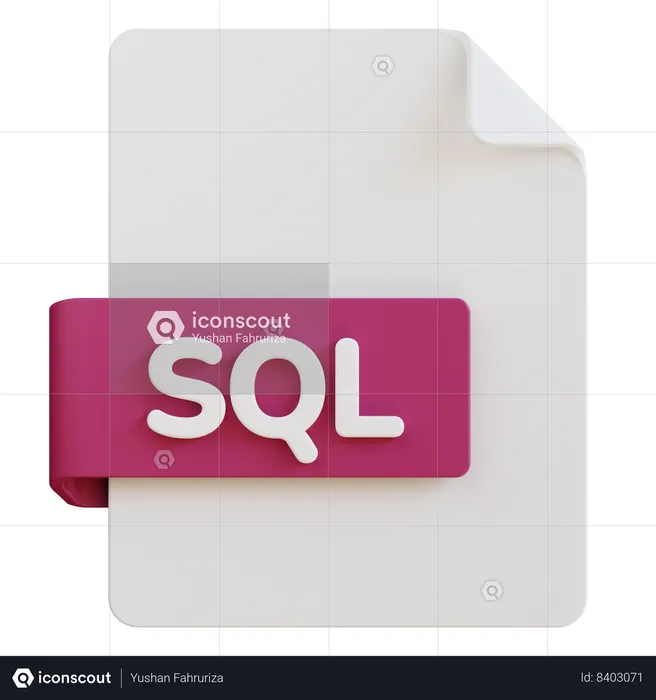 Sql File  3D Icon