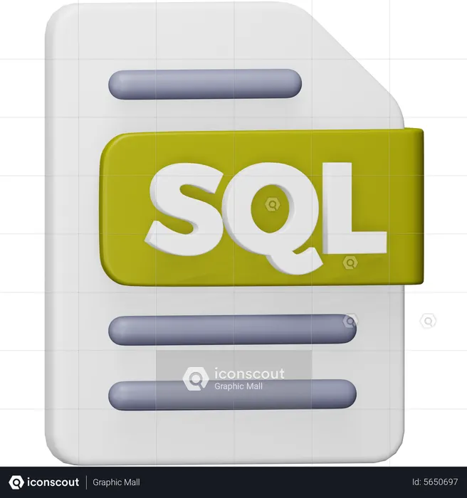 Sql File 3D Icon - Free Download Files & Folders 3D Icons | IconScout