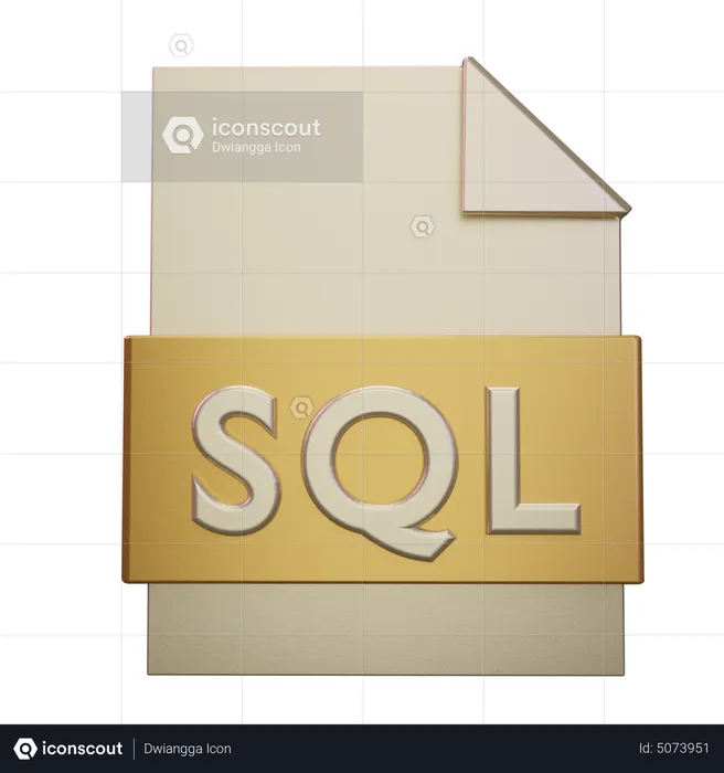 Sql File 3D Icon - Free Download Files & Folders 3D Icons | IconScout