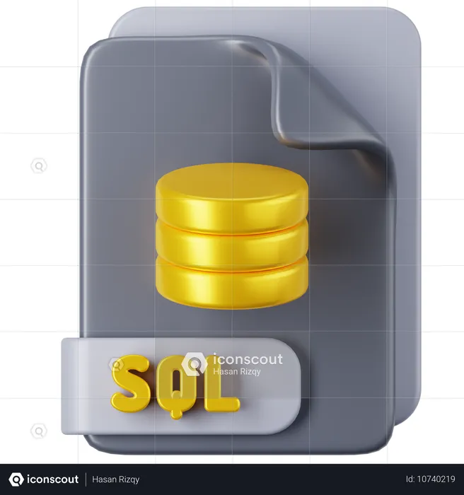 SQL File  3D Icon