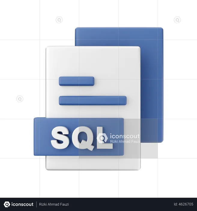 Sql File  3D Illustration