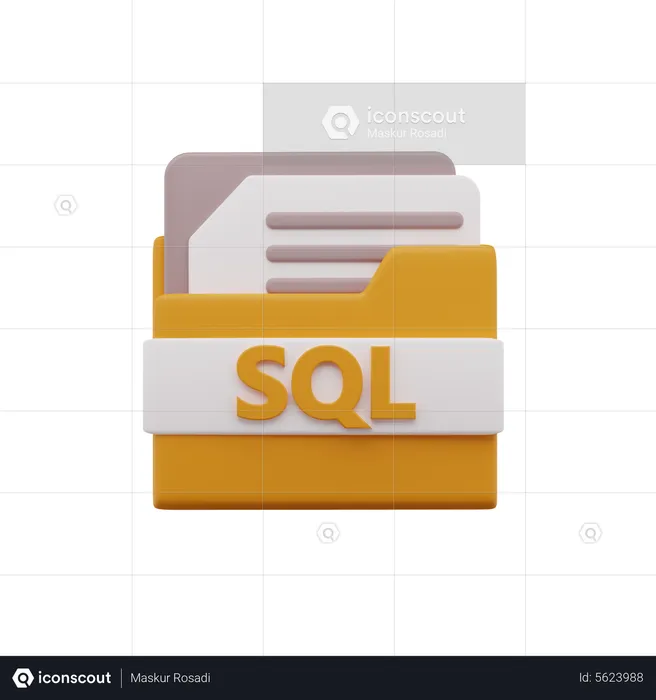 Sql File  3D Icon