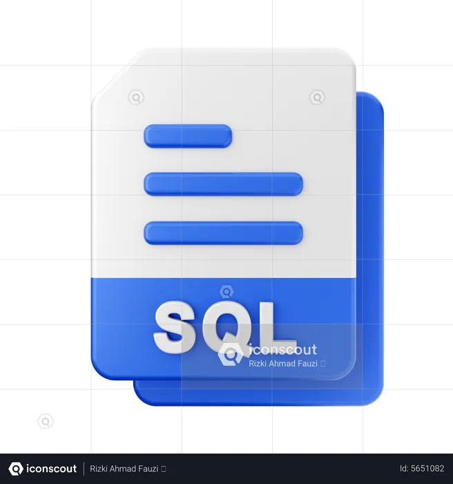 SQL File  3D Icon
