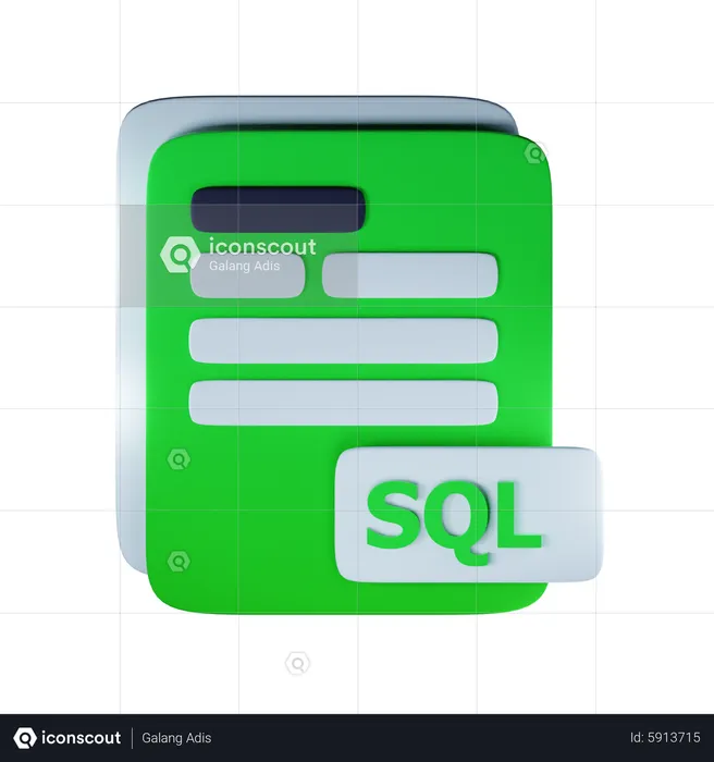 Sql file extension  3D Icon