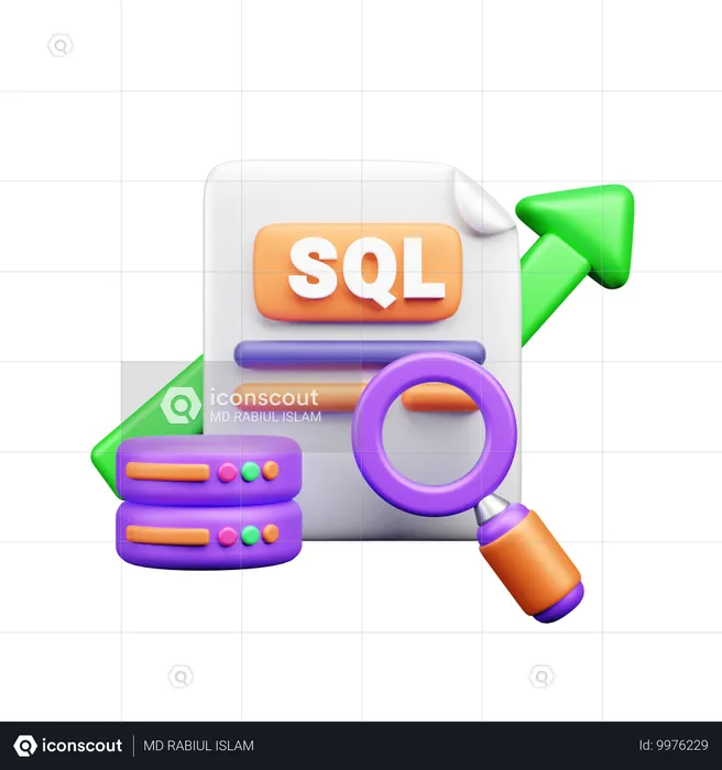 SQL Server  3D Icon