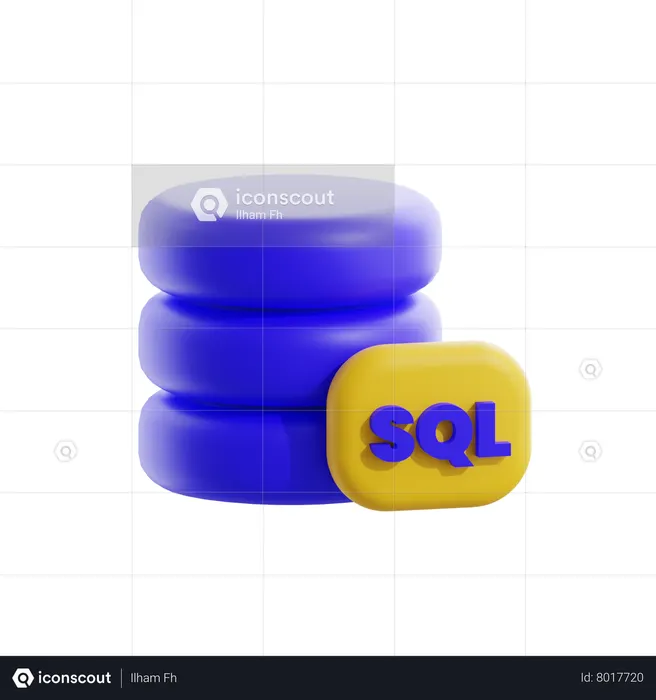 Sql Server 3D Icon download in PNG, OBJ or Blend format