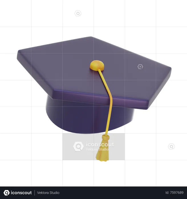 Square Academic Cap  3D Icon