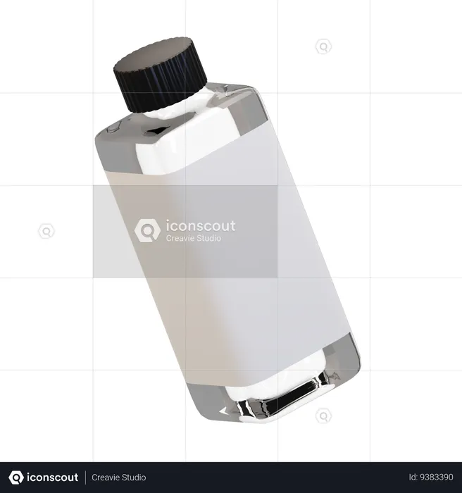 Square Bottle  3D Icon