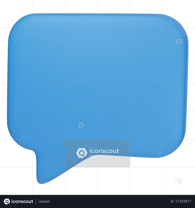 Square Chat  3D Icon