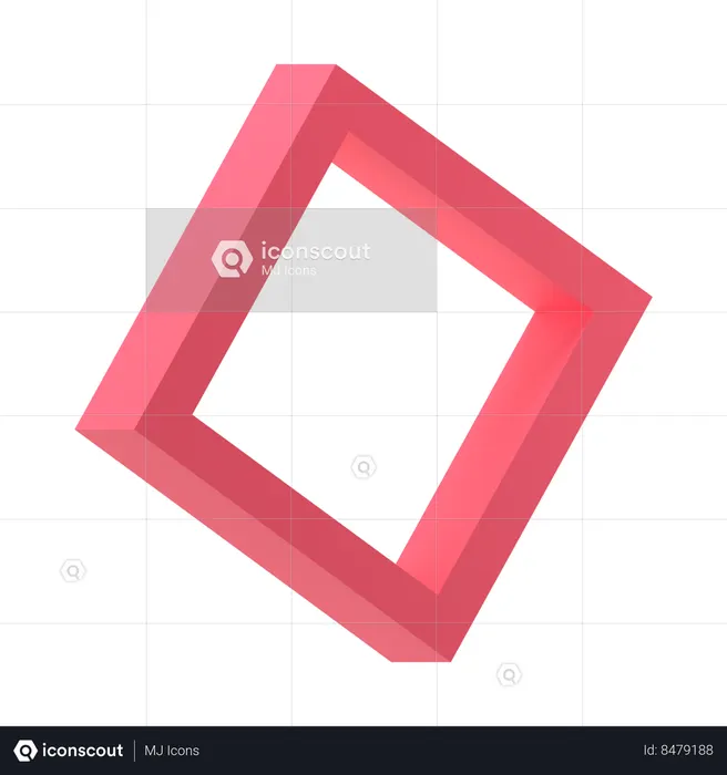 Square Frame  3D Icon