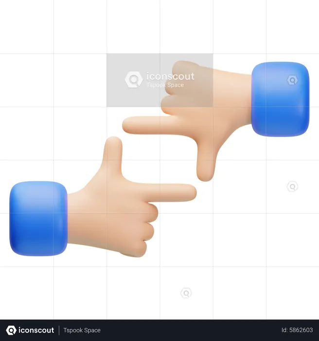 Square Hand Gesture  3D Icon
