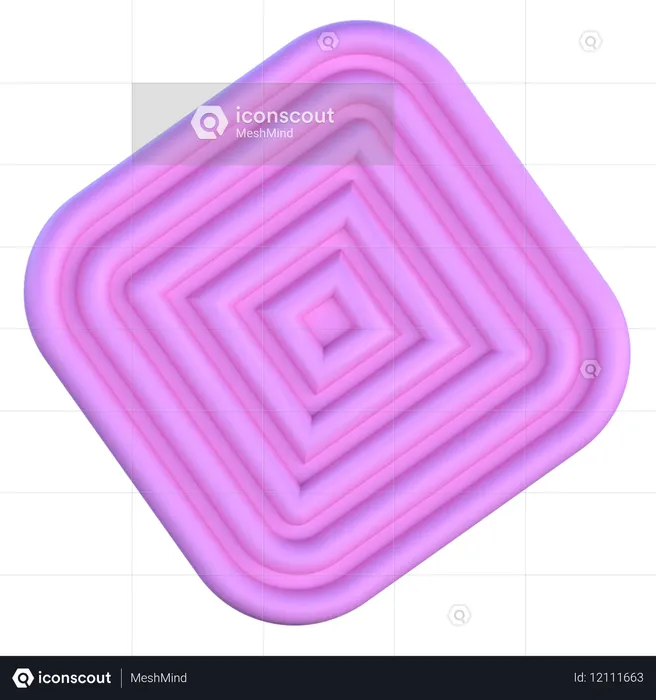 Square Labyrinth  3D Icon