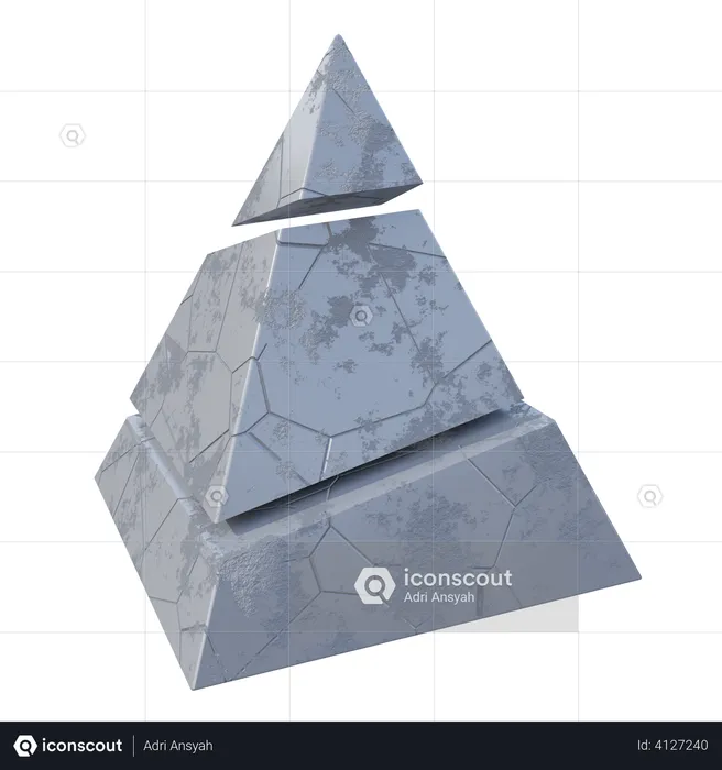 Square Pyramid  3D Illustration