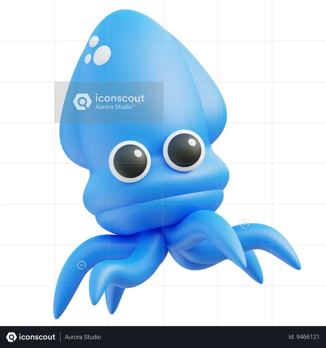 Squid  3D Icon