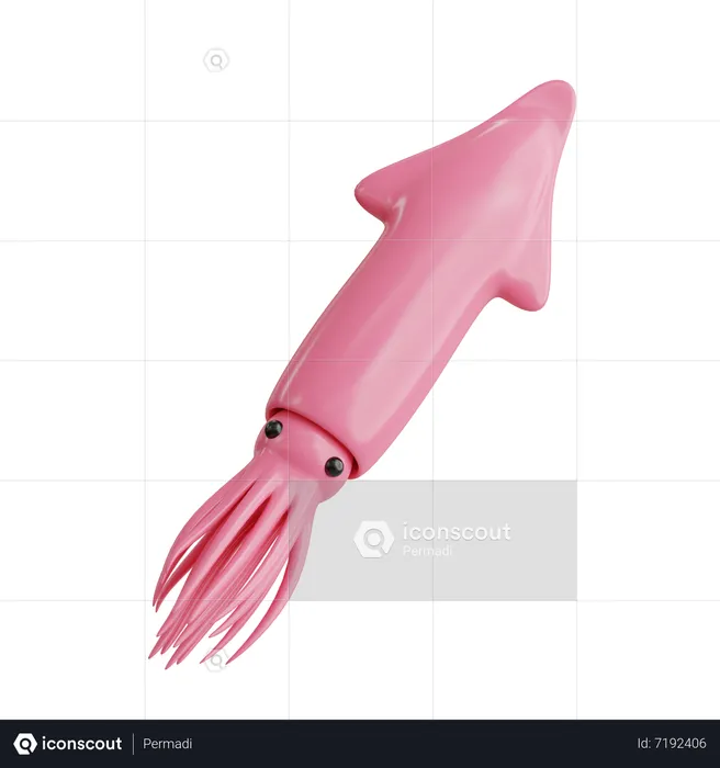 Squid  3D Icon