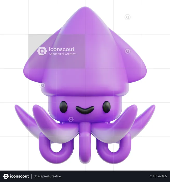 Squid  3D Icon