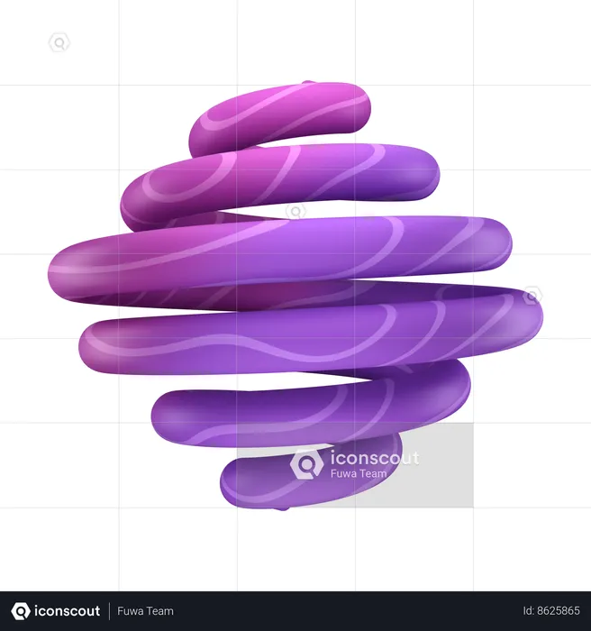 Squiggly Globe  3D Icon
