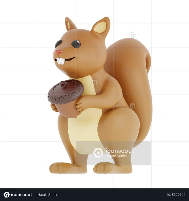 Squirrel  3D Icon