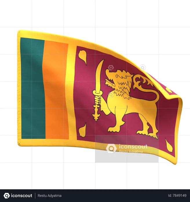 Sri Lanka Flag Flag 3D Icon