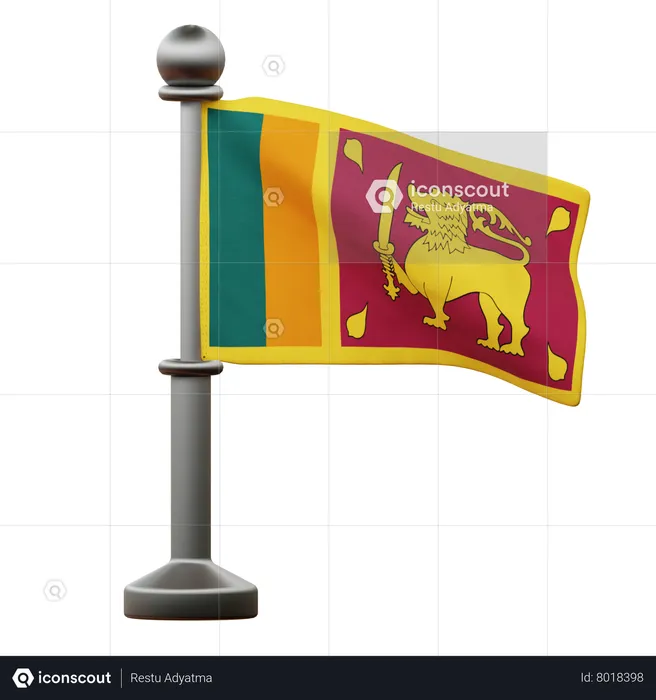 Sri Lanka Flag Flag 3D Icon